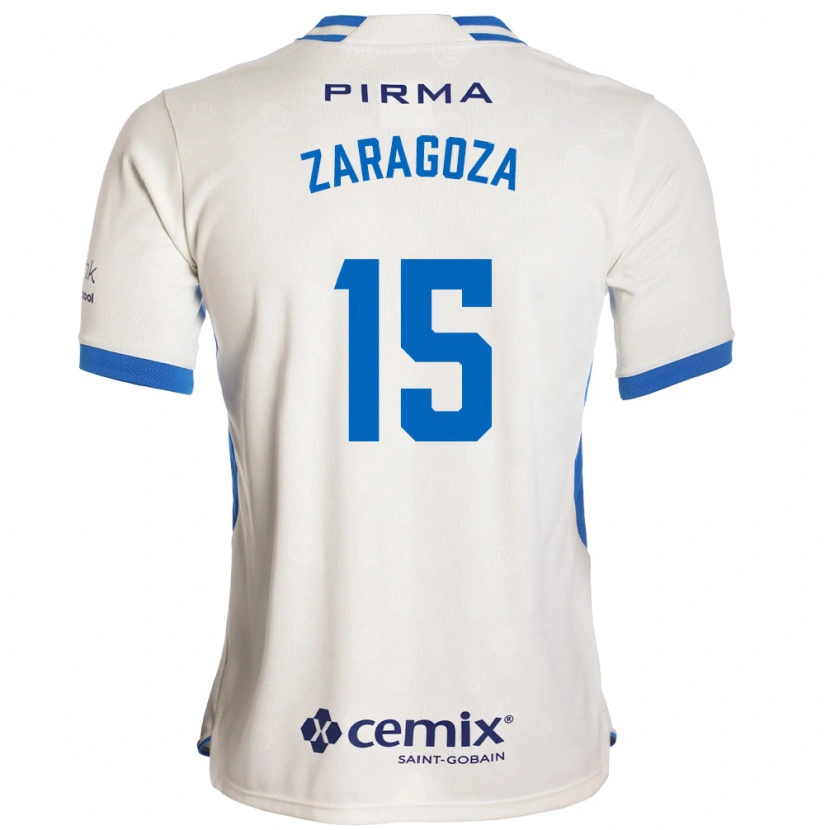 DanxenキッズNancy Zaragoza#15白青赤アウェイシャツ2026/27ジャージーユニフォーム