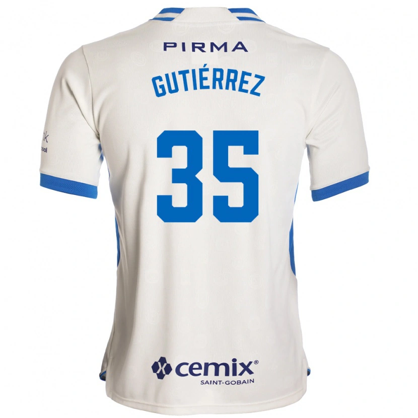 DanxenキッズLuis Gutiérrez#35白青赤アウェイシャツ2026/27ジャージーユニフォーム