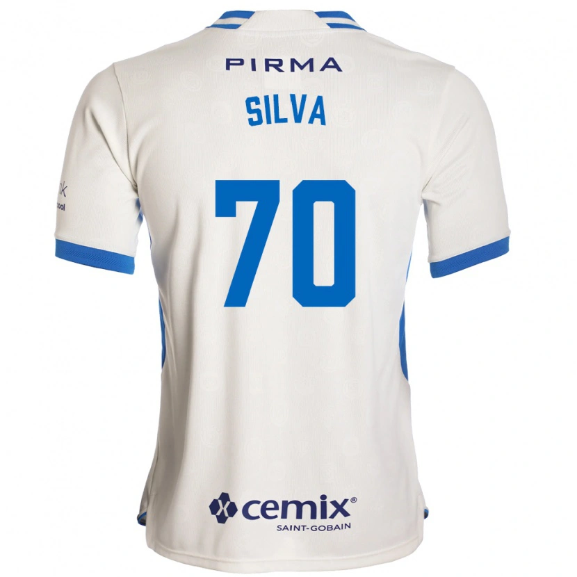 DanxenキッズIván Silva#70白青赤アウェイシャツ2026/27ジャージーユニフォーム