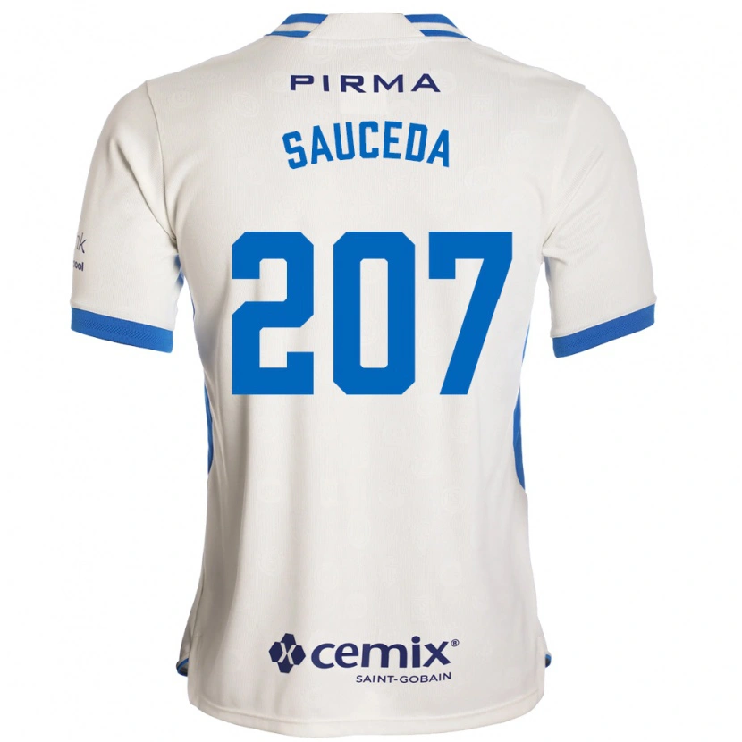 DanxenキッズPedro Sauceda#207白青赤アウェイシャツ2026/27ジャージーユニフォーム