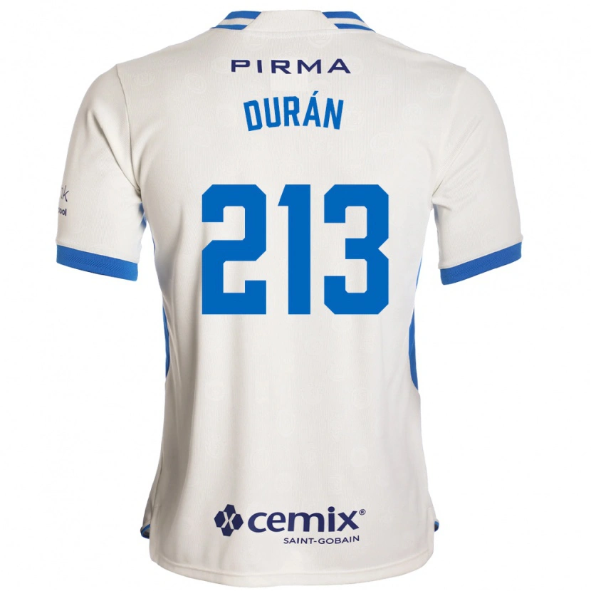DanxenキッズJeyson Durán#213白青赤アウェイシャツ2026/27ジャージーユニフォーム