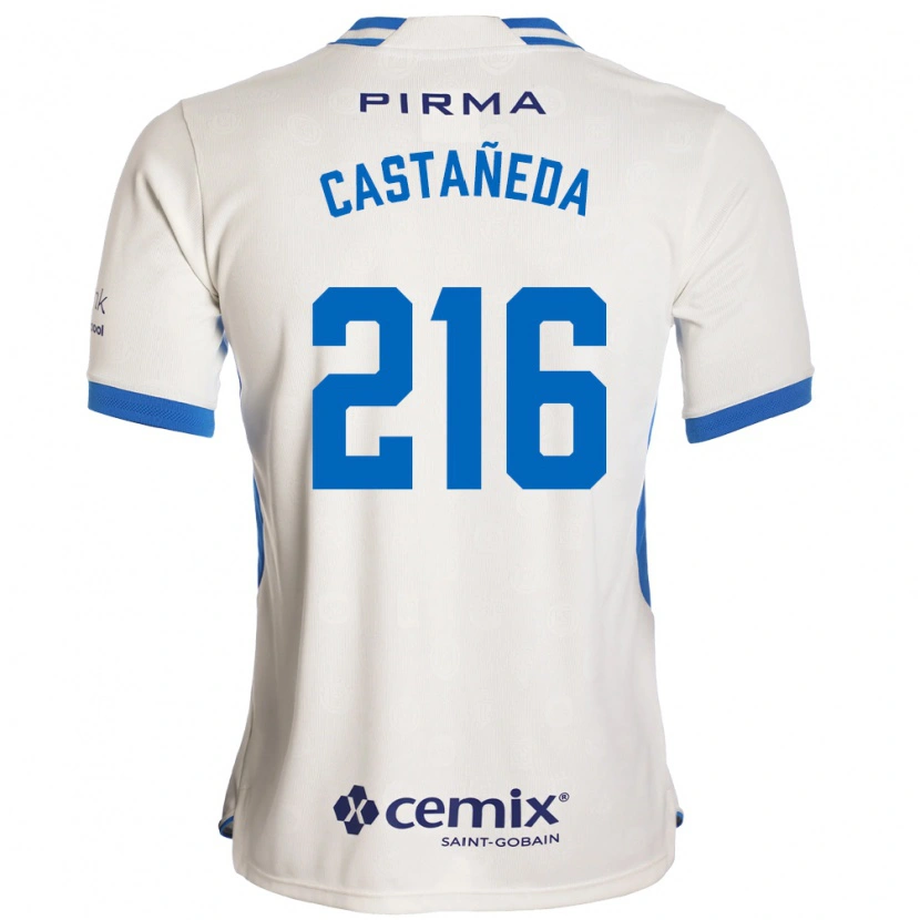 DanxenキッズIan Castañeda#216白青赤アウェイシャツ2026/27ジャージーユニフォーム