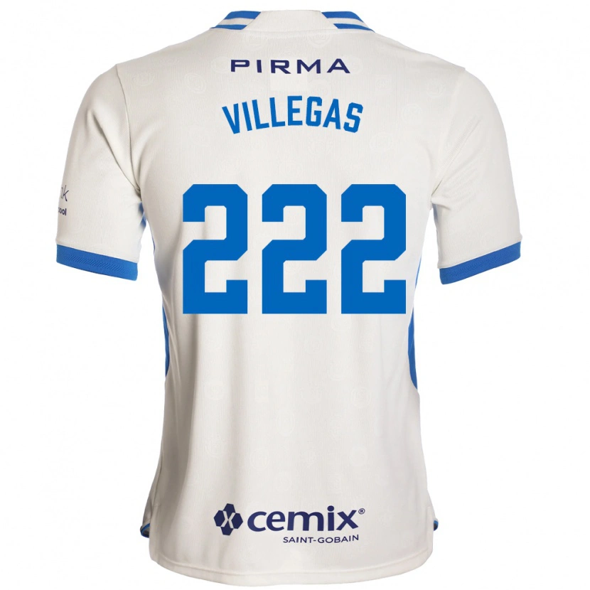 DanxenキッズEric Villegas#222白青赤アウェイシャツ2026/27ジャージーユニフォーム