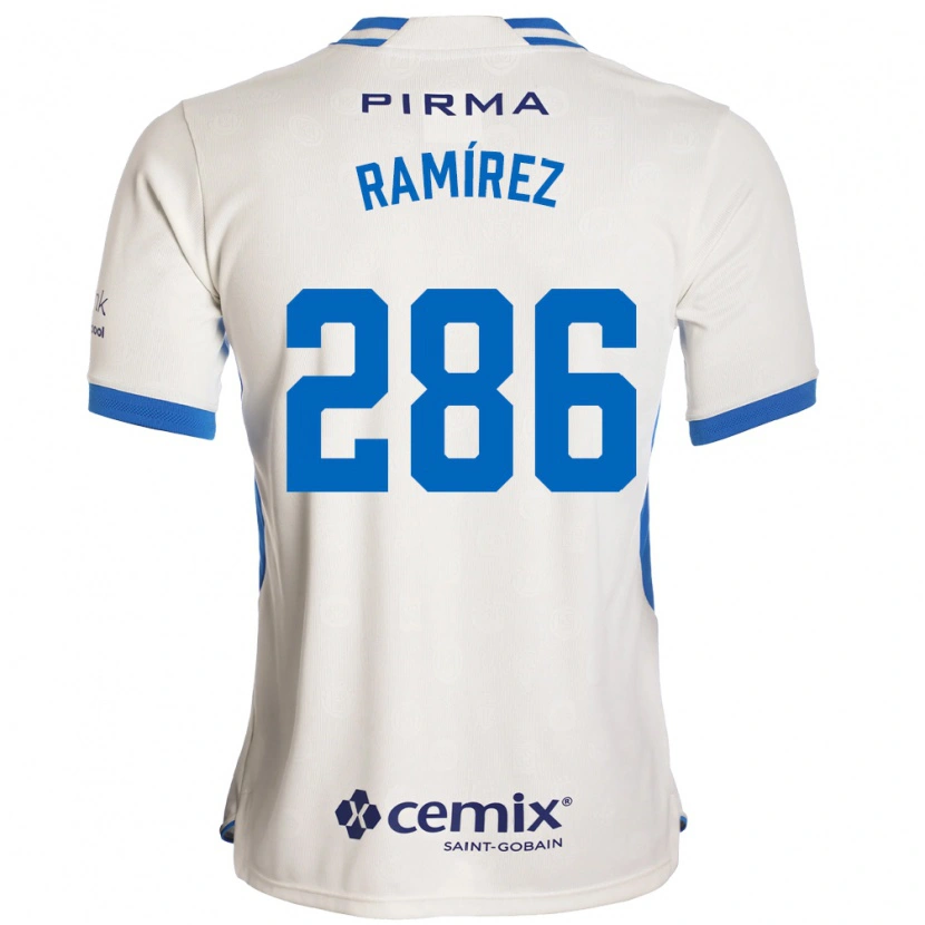 DanxenキッズMauricio Ramírez#286白青赤アウェイシャツ2026/27ジャージーユニフォーム