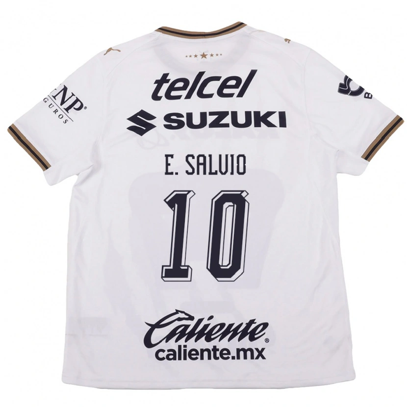 Danxenキッズエドゥアルド・サルビオ#10白黒茶アウェイシャツ2026/27ジャージーユニフォーム
