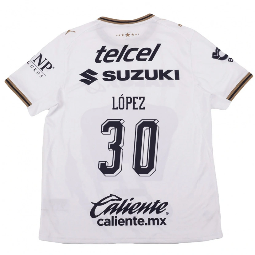Danxenキッズサンティアゴ・ロペス#30白黒茶アウェイシャツ2026/27ジャージーユニフォーム
