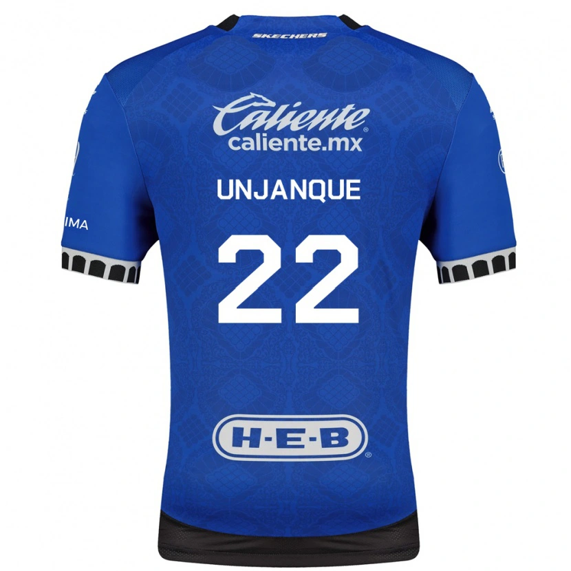 DanxenキッズJean Unjanque#22ロイヤルブルー白黒アウェイシャツ2026/27ジャージーユニフォーム