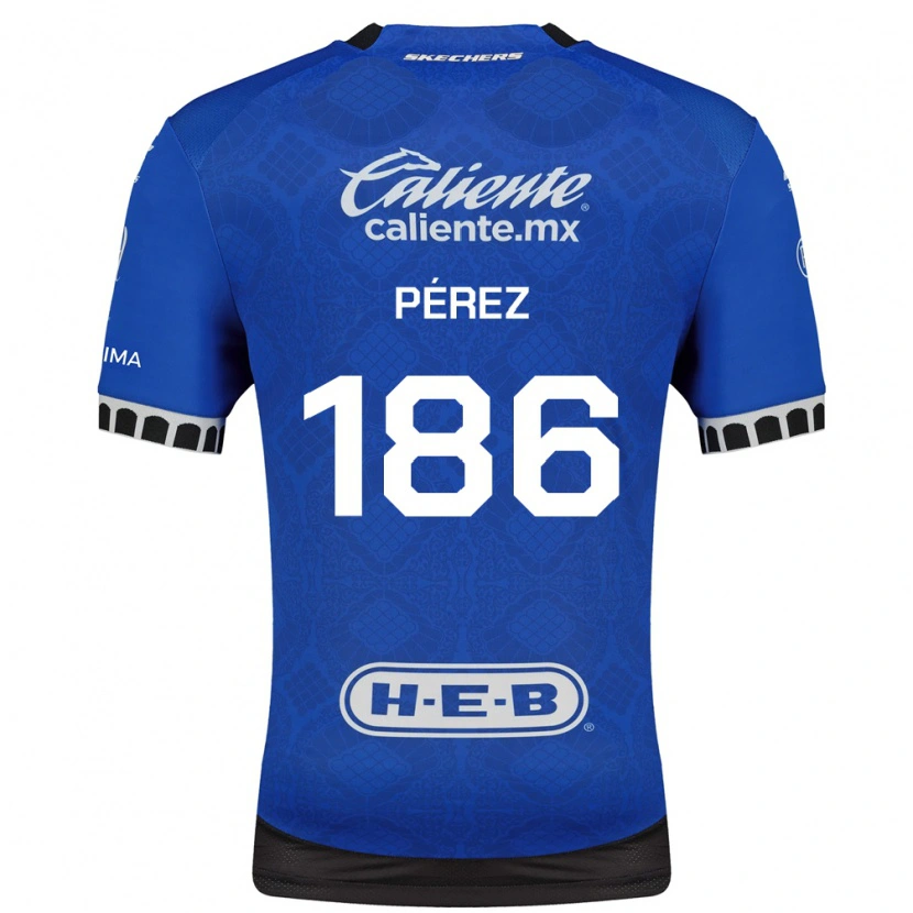 DanxenキッズJosé Pérez#186ロイヤルブルー白黒アウェイシャツ2026/27ジャージーユニフォーム