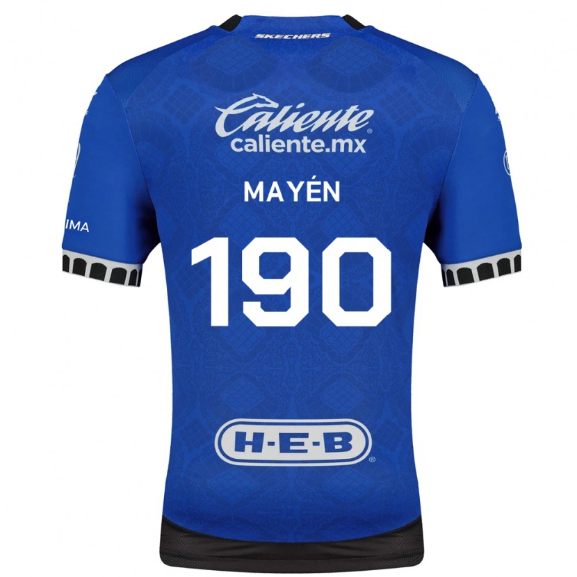 DanxenキッズEduardo Mayén#190ロイヤルブルー白黒アウェイシャツ2026/27ジャージーユニフォーム