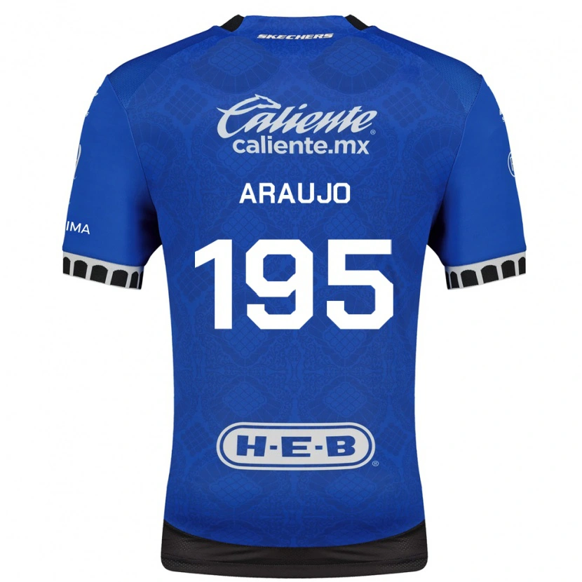 DanxenキッズDiego Araujo#195ロイヤルブルー白黒アウェイシャツ2026/27ジャージーユニフォーム