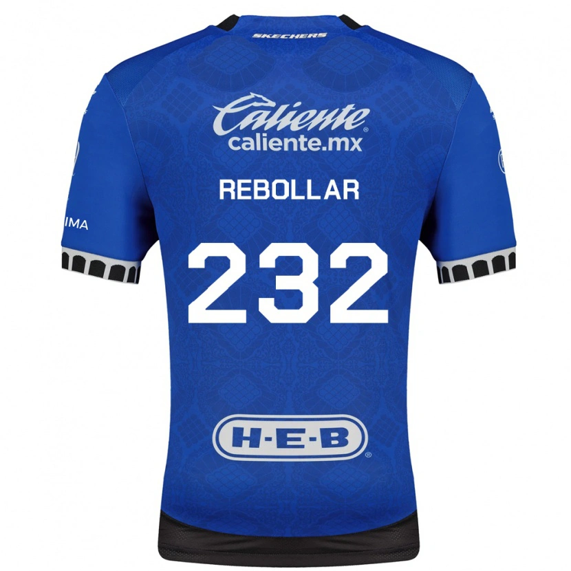 DanxenキッズJonathan Rebollar#232ロイヤルブルー白黒アウェイシャツ2026/27ジャージーユニフォーム