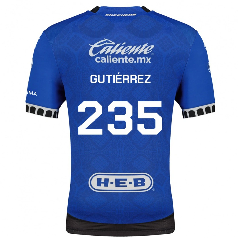 DanxenキッズLuis Gutiérrez#235ロイヤルブルー白黒アウェイシャツ2026/27ジャージーユニフォーム