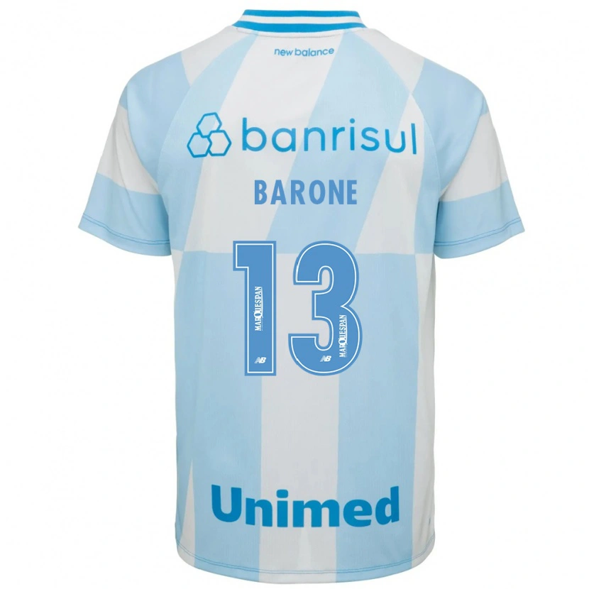 DanxenキッズThiago Barone#13薄青白アウェイシャツ2026/27ジャージーユニフォーム
