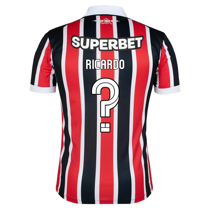 DanxenキッズJoão Ricardo#0赤白黒アウェイシャツ2026/27ジャージーユニフォーム
