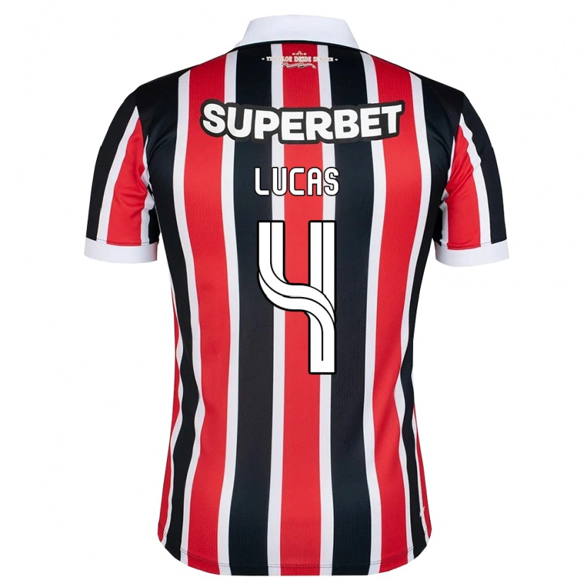 DanxenキッズLysander Lucas#4赤白黒アウェイシャツ2026/27ジャージーユニフォーム