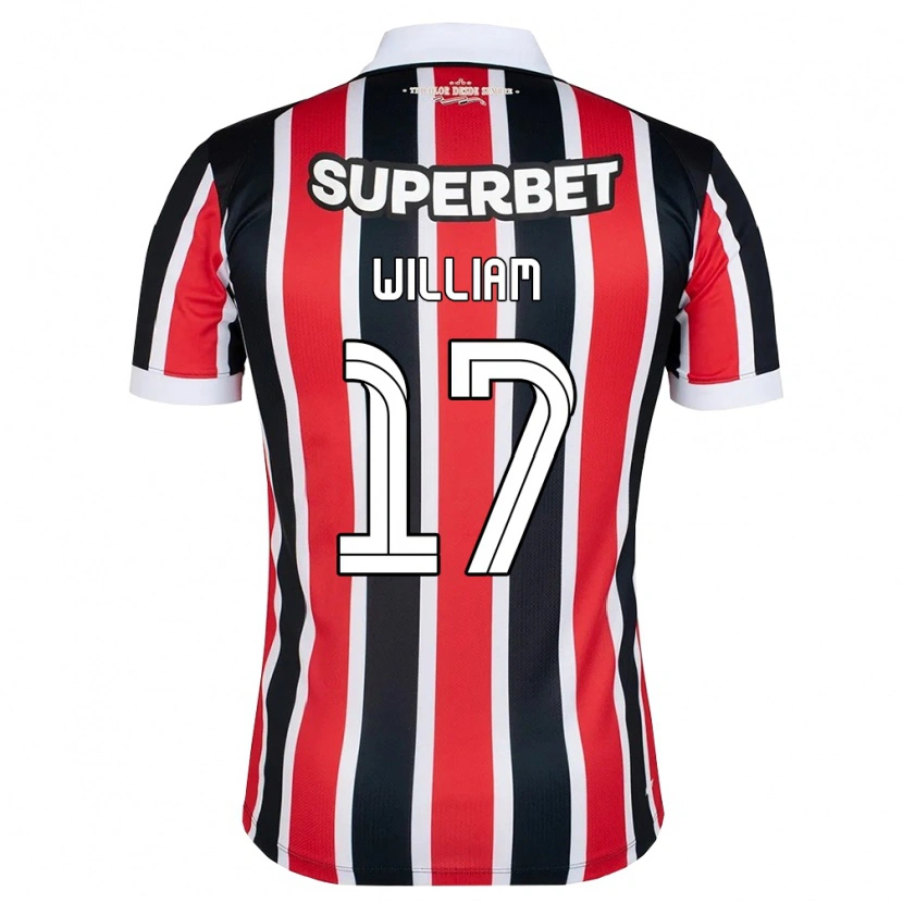 DanxenキッズWilliam#17赤白黒アウェイシャツ2026/27ジャージーユニフォーム
