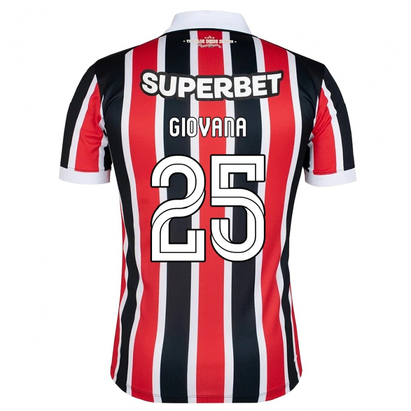 DanxenキッズGiovana#25赤白黒アウェイシャツ2026/27ジャージーユニフォーム