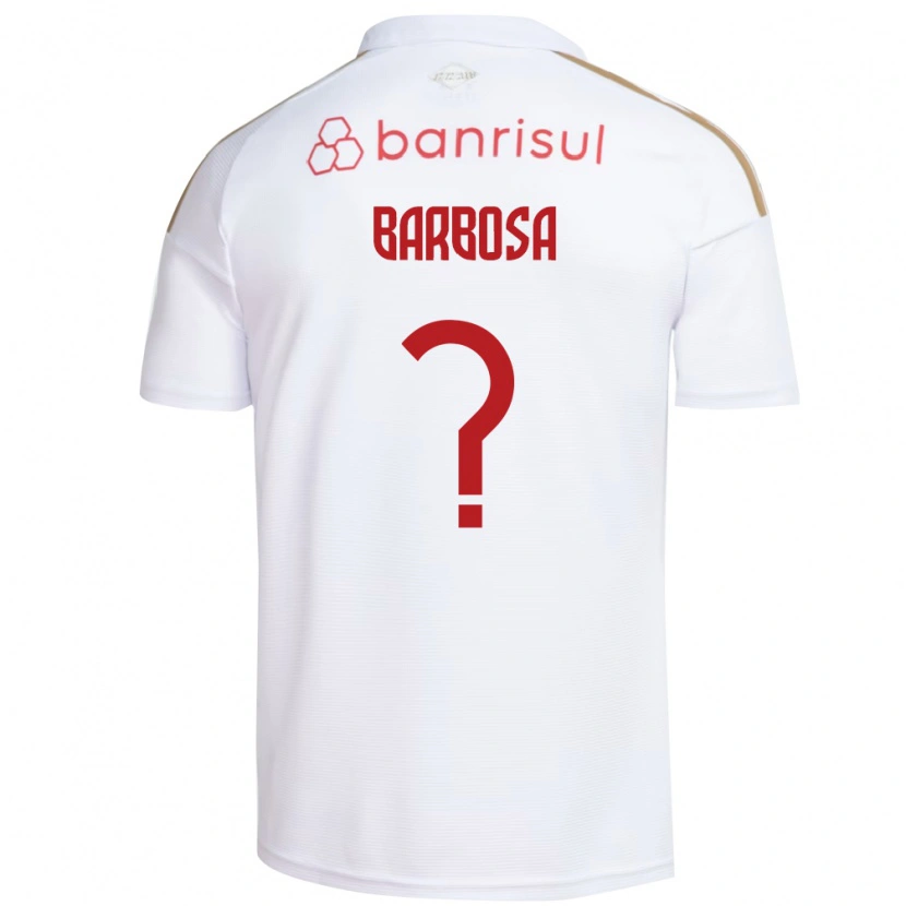 DanxenキッズTiago Barbosa#0白赤アウェイシャツ2026/27ジャージーユニフォーム