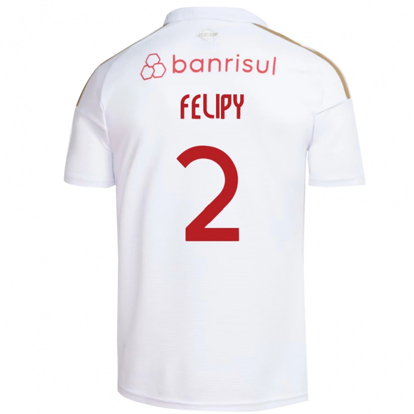 DanxenキッズLuis Felipy#2白赤アウェイシャツ2026/27ジャージーユニフォーム