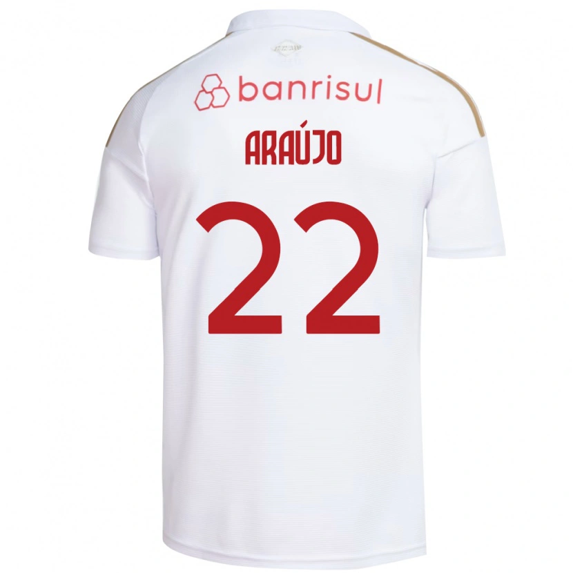 DanxenキッズKelwin Araújo#22白赤アウェイシャツ2026/27ジャージーユニフォーム