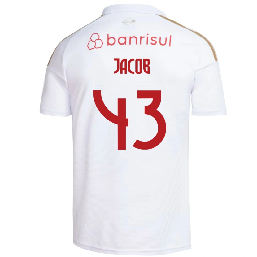 Danxenキッズバーナード・ジェイコブ#43白赤アウェイシャツ2026/27ジャージーユニフォーム