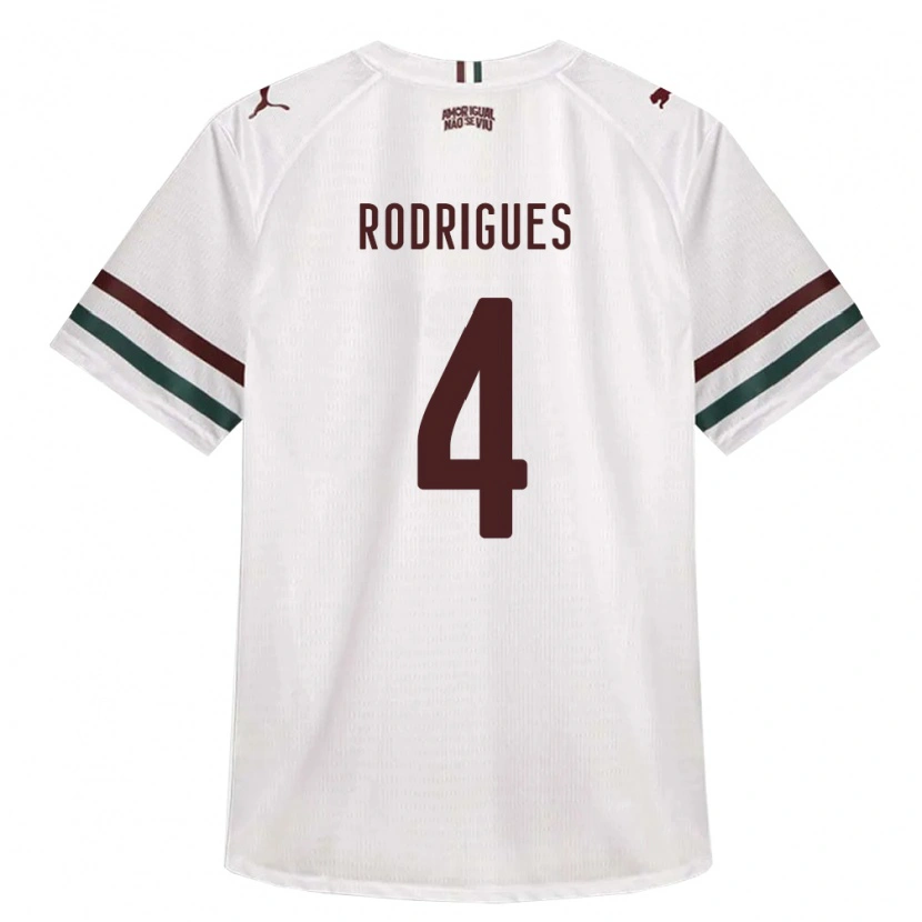 DanxenキッズNath Rodrigues#4白緑バーガンディアウェイシャツ2026/27ジャージーユニフォーム