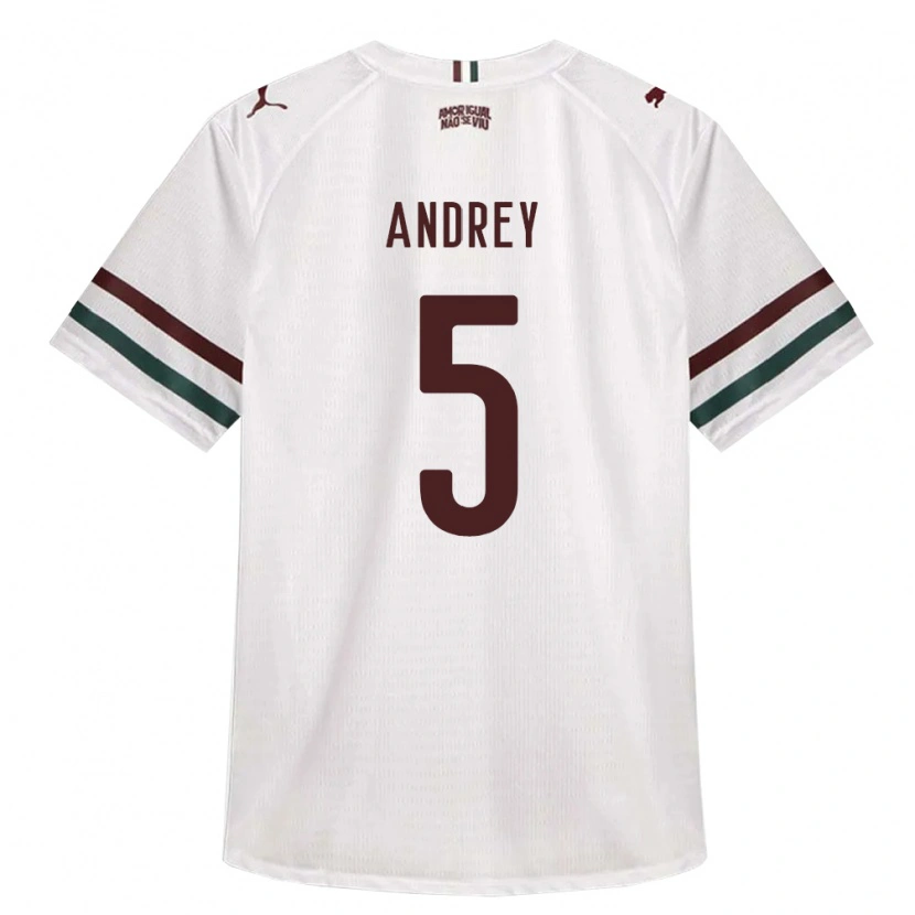 DanxenキッズAndrey#5白緑バーガンディアウェイシャツ2026/27ジャージーユニフォーム