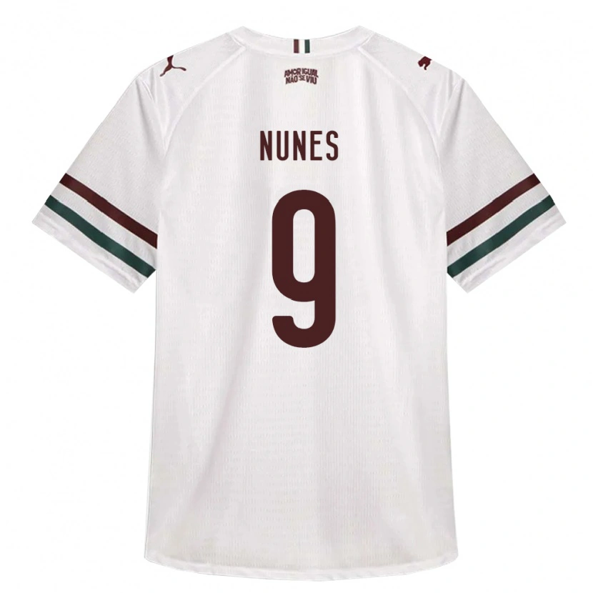 DanxenキッズCarla Nunes#9白緑バーガンディアウェイシャツ2026/27ジャージーユニフォーム