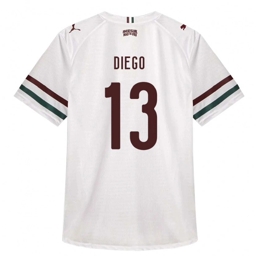 DanxenキッズAlysson Diego#13白緑バーガンディアウェイシャツ2026/27ジャージーユニフォーム