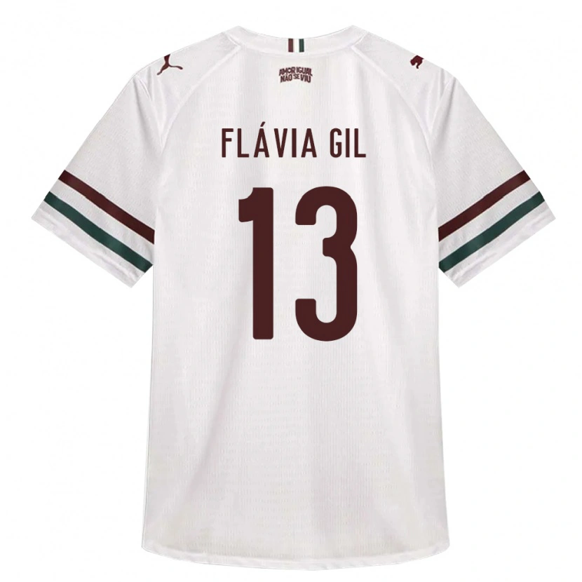 DanxenキッズFlávia Gil#13白緑バーガンディアウェイシャツ2026/27ジャージーユニフォーム