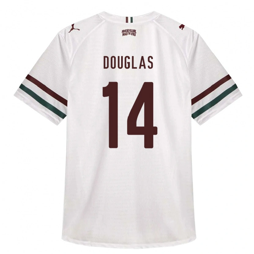 DanxenキッズCaio Douglas#14白緑バーガンディアウェイシャツ2026/27ジャージーユニフォーム