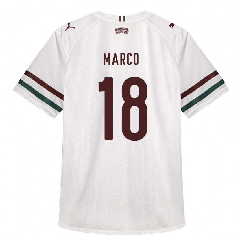 DanxenキッズMarco#18白緑バーガンディアウェイシャツ2026/27ジャージーユニフォーム