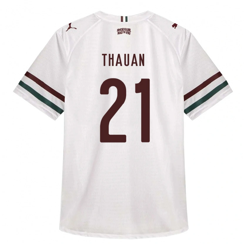 DanxenキッズThauan#21白緑バーガンディアウェイシャツ2026/27ジャージーユニフォーム