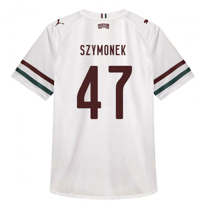 DanxenキッズFábio Szymonek#47白緑バーガンディアウェイシャツ2026/27ジャージーユニフォーム