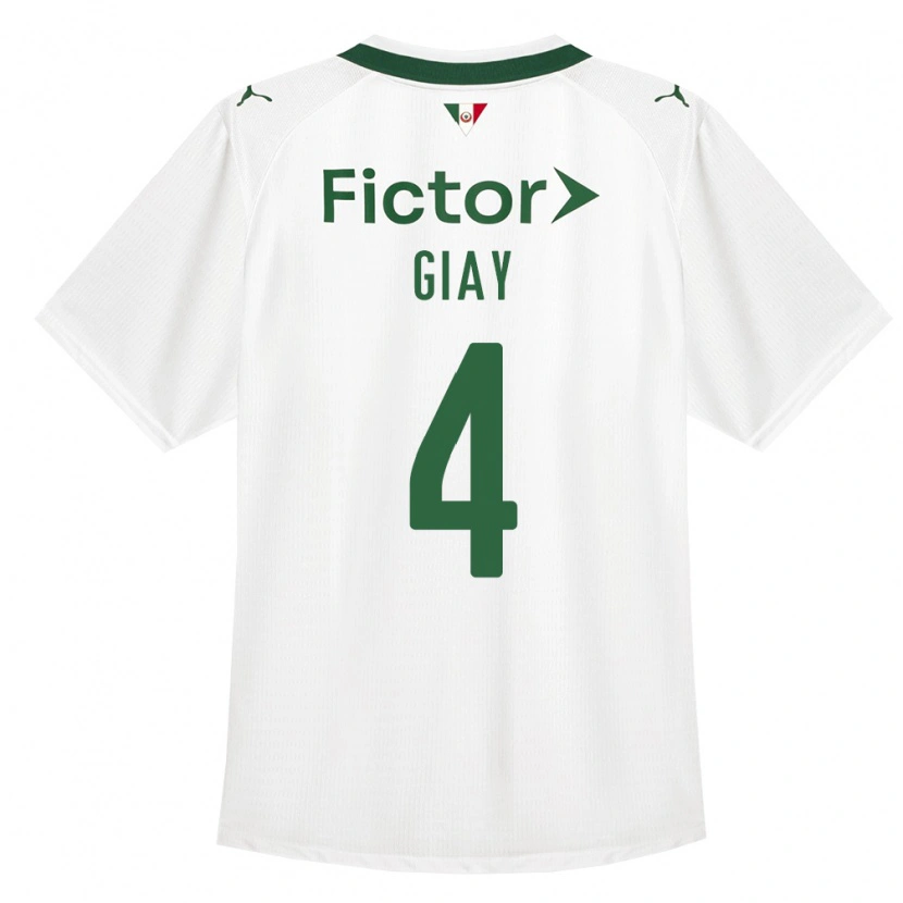 DanxenキッズAgustín Giay#4緑白アウェイシャツ2026/27ジャージーユニフォーム