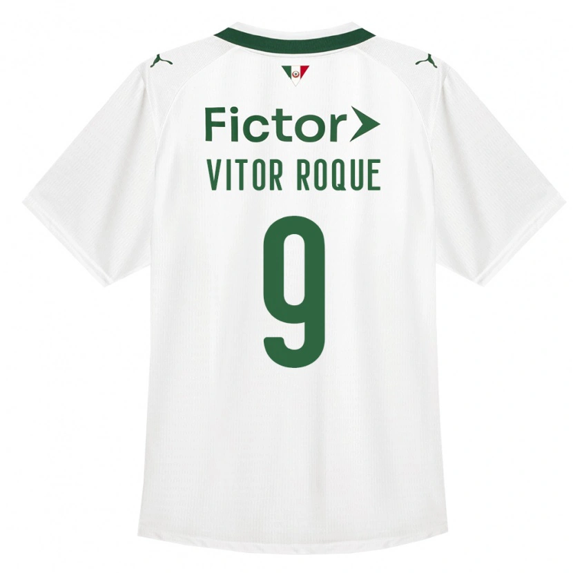 Danxenキッズヴィトール・ウーゴ・ロッキ・フェレイラ#9緑白アウェイシャツ2026/27ジャージーユニフォーム