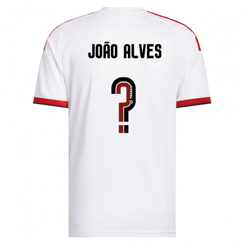 DanxenキッズJoão Alves#0白赤黒アウェイシャツ2026/27ジャージーユニフォーム