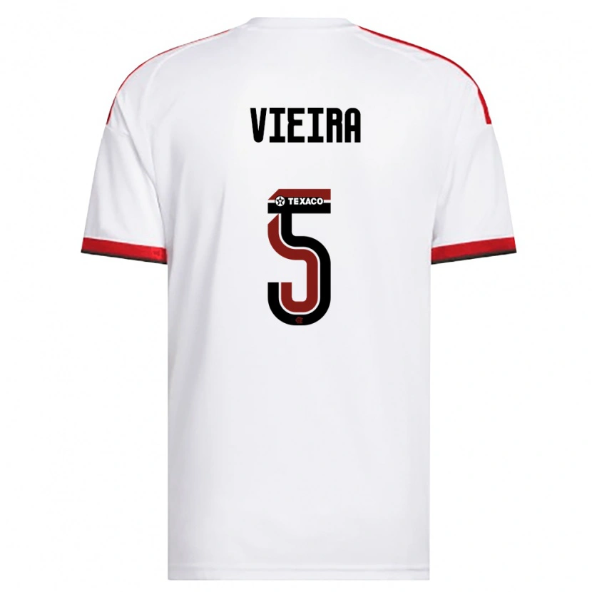 DanxenキッズLucas Vieira#5白赤黒アウェイシャツ2026/27ジャージーユニフォーム