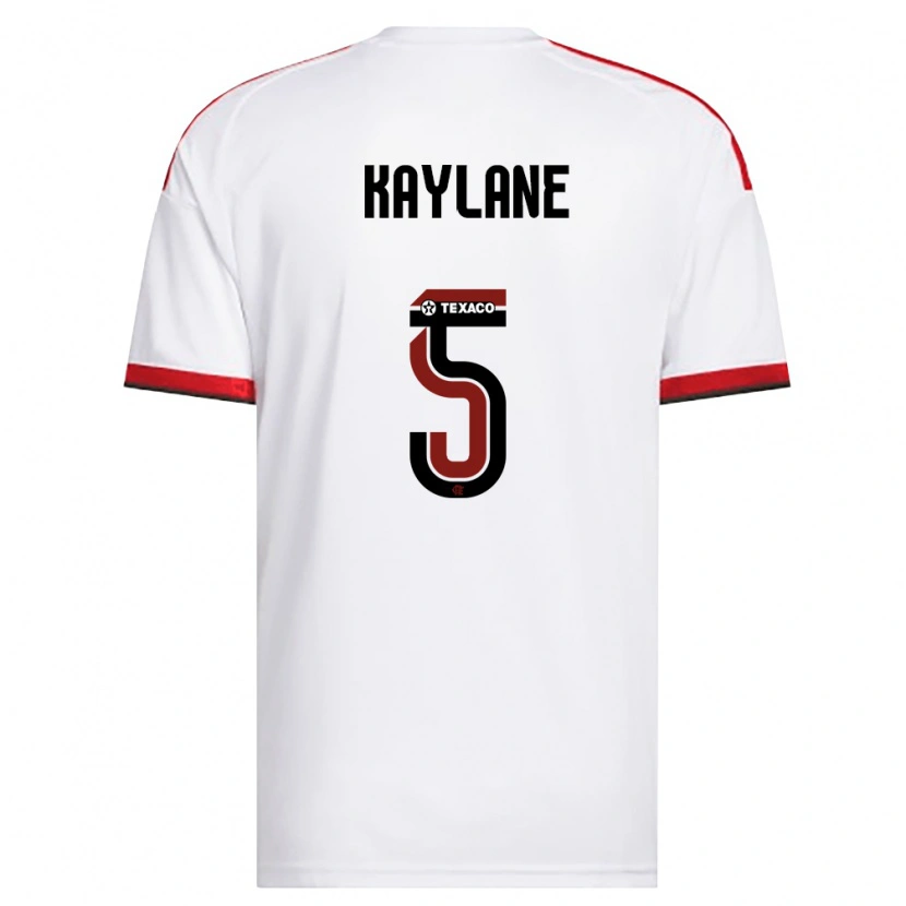 DanxenキッズKaylane#5白赤黒アウェイシャツ2026/27ジャージーユニフォーム