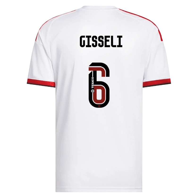 DanxenキッズGisseli#6白赤黒アウェイシャツ2026/27ジャージーユニフォーム