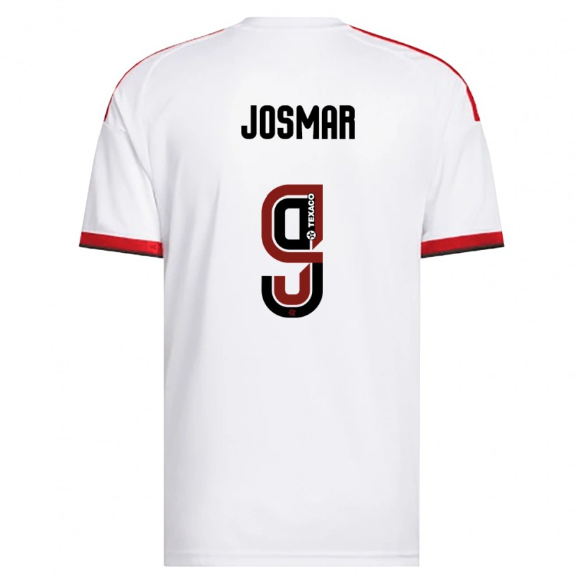 DanxenキッズJosmar#9白赤黒アウェイシャツ2026/27ジャージーユニフォーム