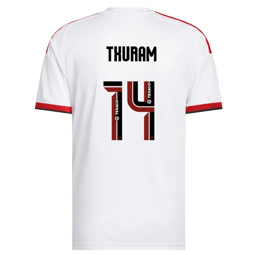 DanxenキッズDaniel Thuram#14白赤黒アウェイシャツ2026/27ジャージーユニフォーム