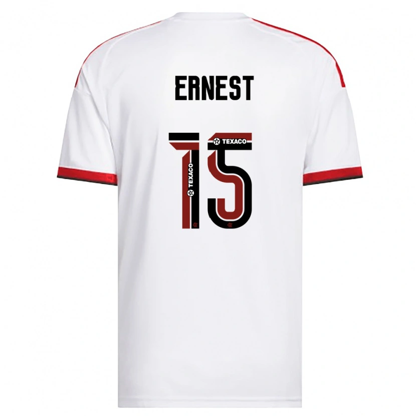 DanxenキッズErnest#15白赤黒アウェイシャツ2026/27ジャージーユニフォーム