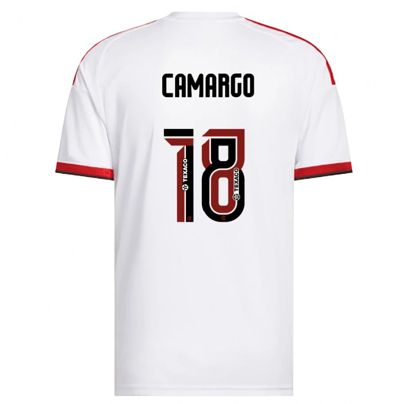 DanxenキッズJoão Camargo#18白赤黒アウェイシャツ2026/27ジャージーユニフォーム