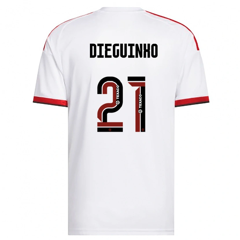 DanxenキッズDieguinho#21白赤黒アウェイシャツ2026/27ジャージーユニフォーム