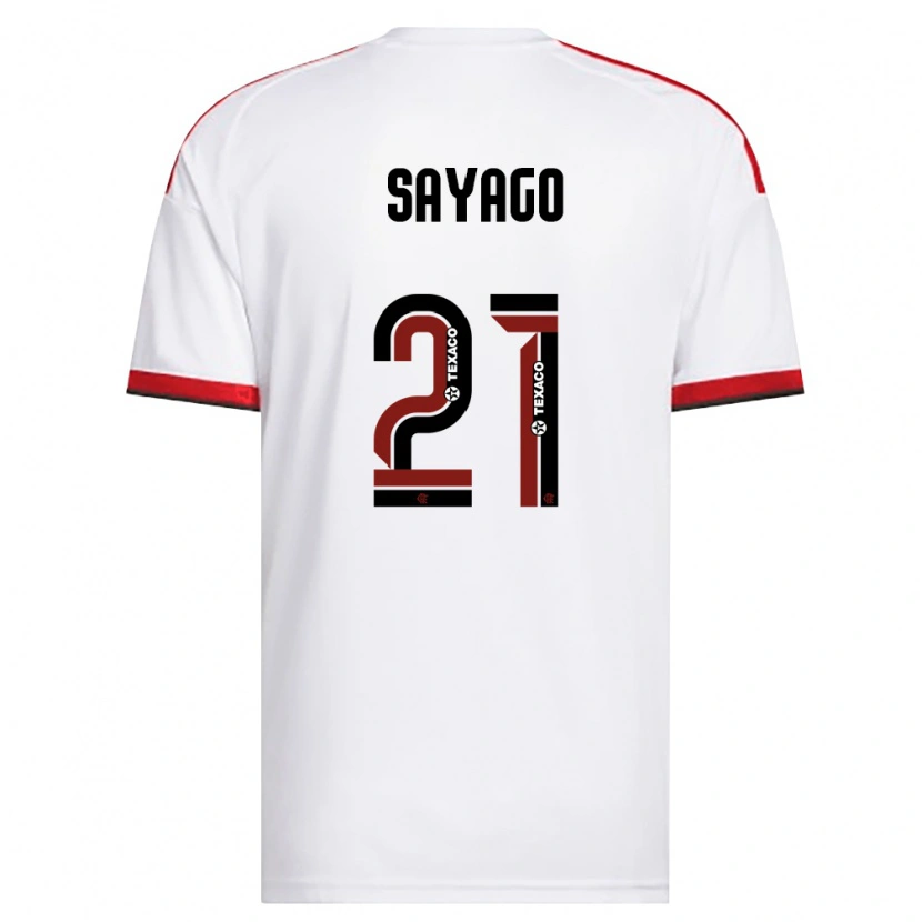 DanxenキッズJuan Sayago#21白赤黒アウェイシャツ2026/27ジャージーユニフォーム