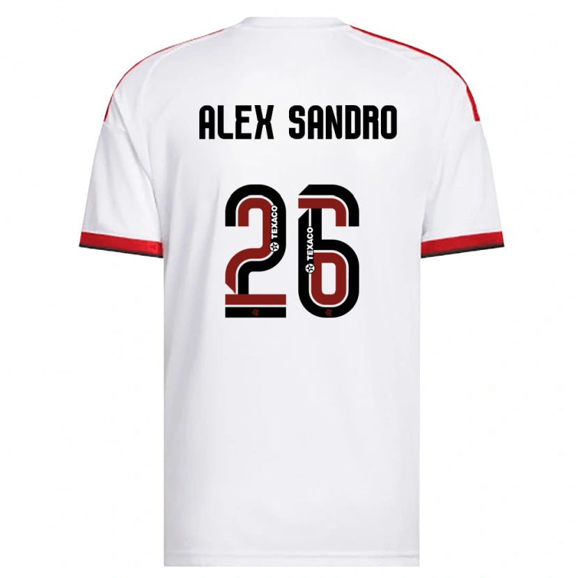 Danxenキッズアレックス・サンドロ#26白赤黒アウェイシャツ2026/27ジャージーユニフォーム