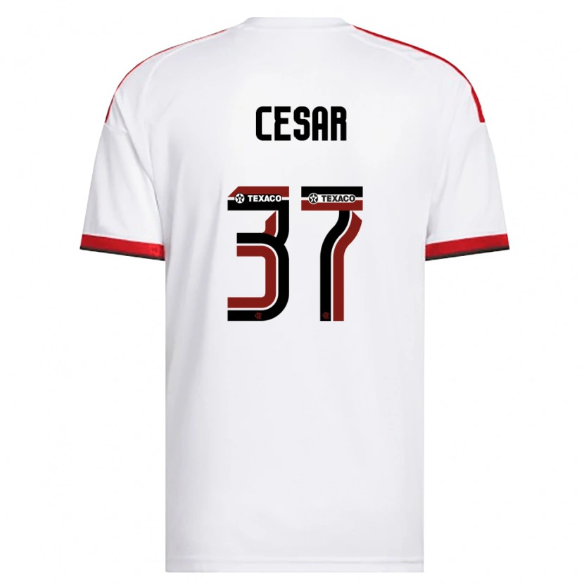 DanxenキッズCesar#37白赤黒アウェイシャツ2026/27ジャージーユニフォーム
