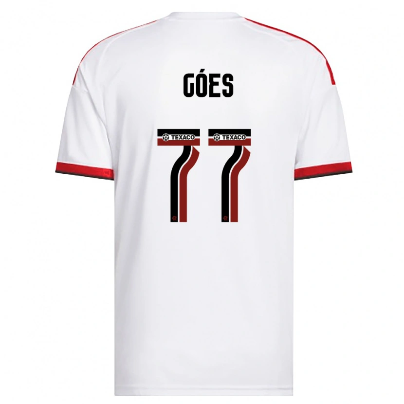 DanxenキッズJohnny Góes#77白赤黒アウェイシャツ2026/27ジャージーユニフォーム