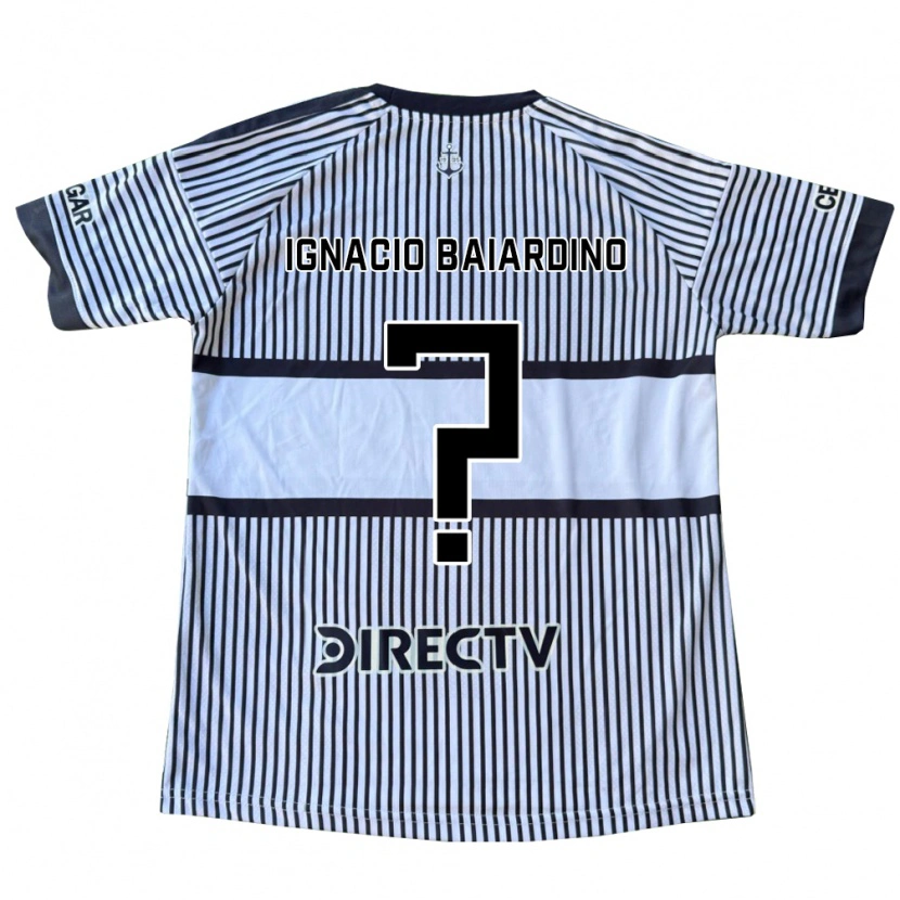DanxenキッズJuan Ignacio Baiardino#0白黒黄アウェイシャツ2026/27ジャージーユニフォーム